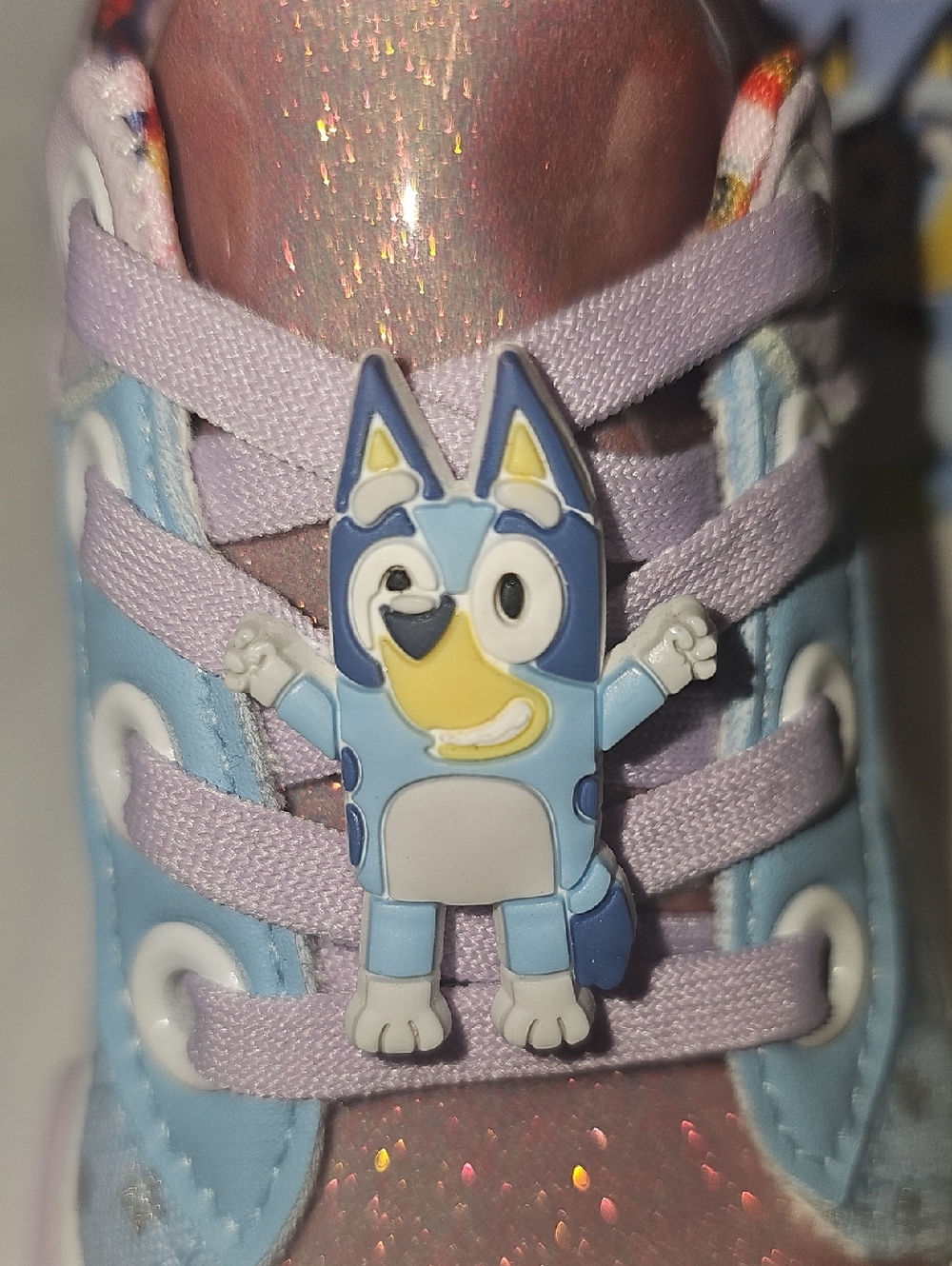 Bluey Girls Size 7 Bluey & Bingo Slip-On, Elastic No Tie Laces Sneakers